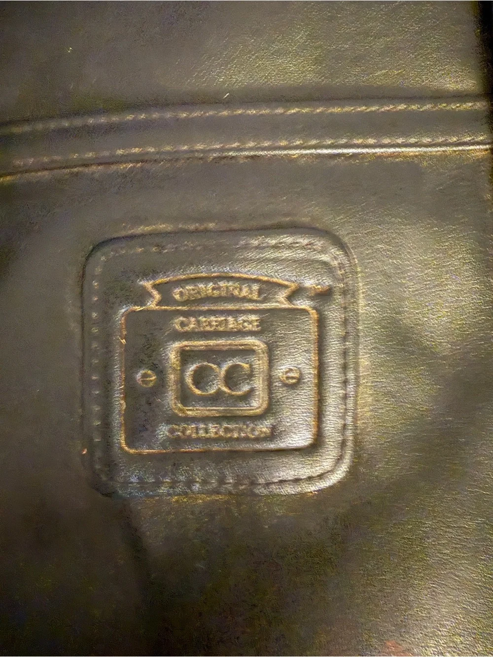 Vintage Carriage Collection Black Leather Briefcase with Dual Handles